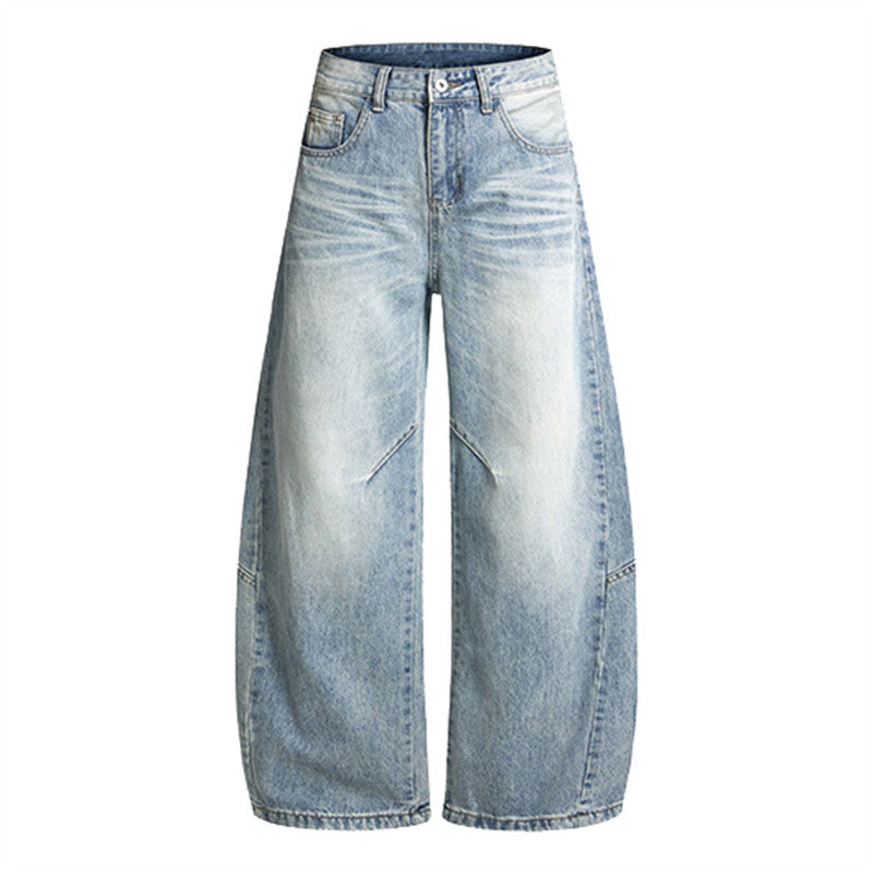 Vintage Baggy Wide-Leg Panelled Denim Jeans