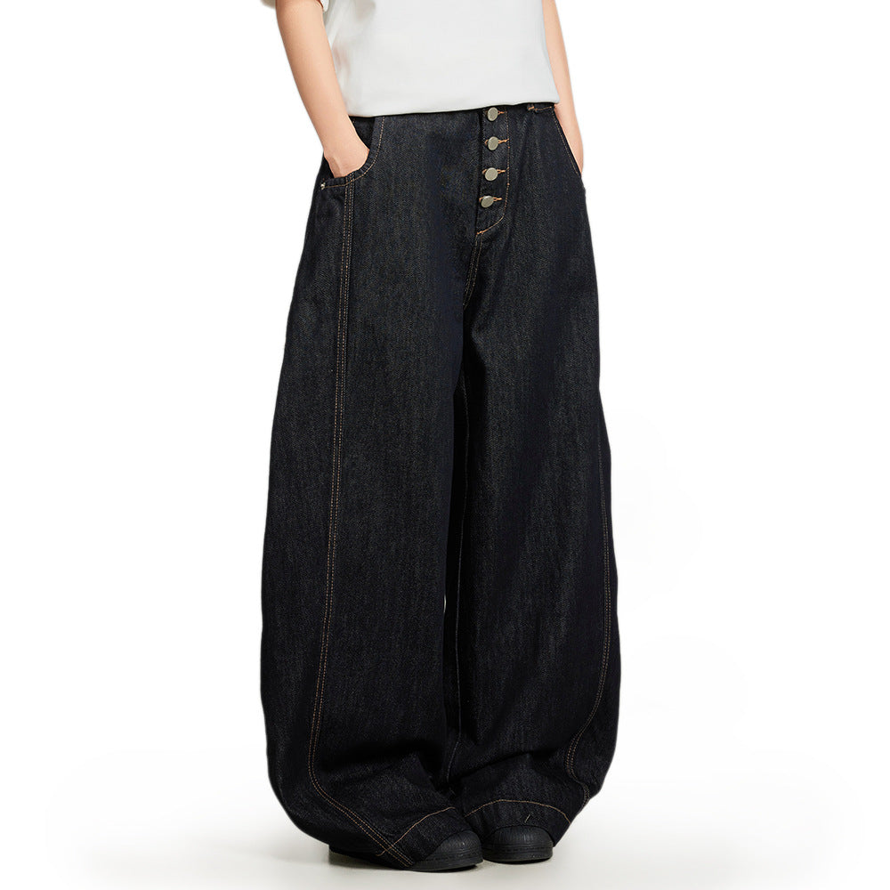 Vintage High-Waisted Wide Leg Barrel Denim Jeans