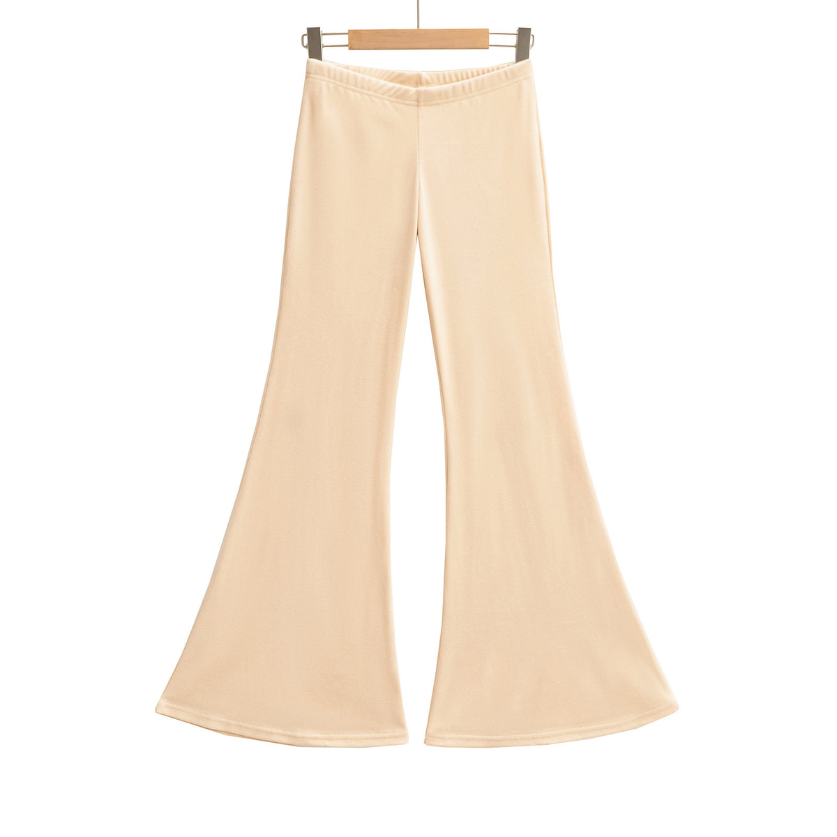 Retro High-Waist Drapey Bell-Bottom Flare Pants