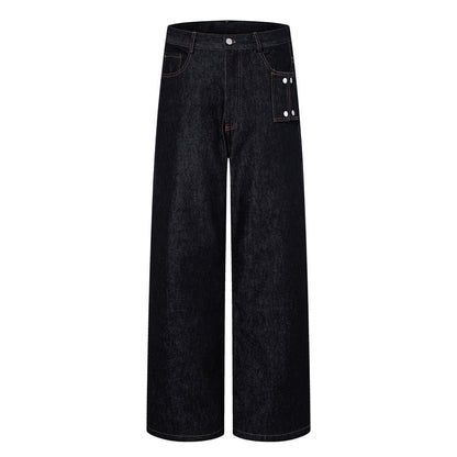 Cyberpunk Studded Crop Denim Jacket & Wide Pants Set