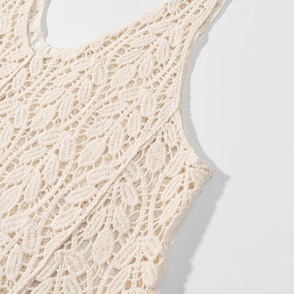 Crochet Embroidered V-Neck Tank Top