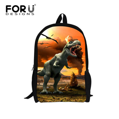 Kids 3D Graphic Dinosaur Orthopedic School Backpack