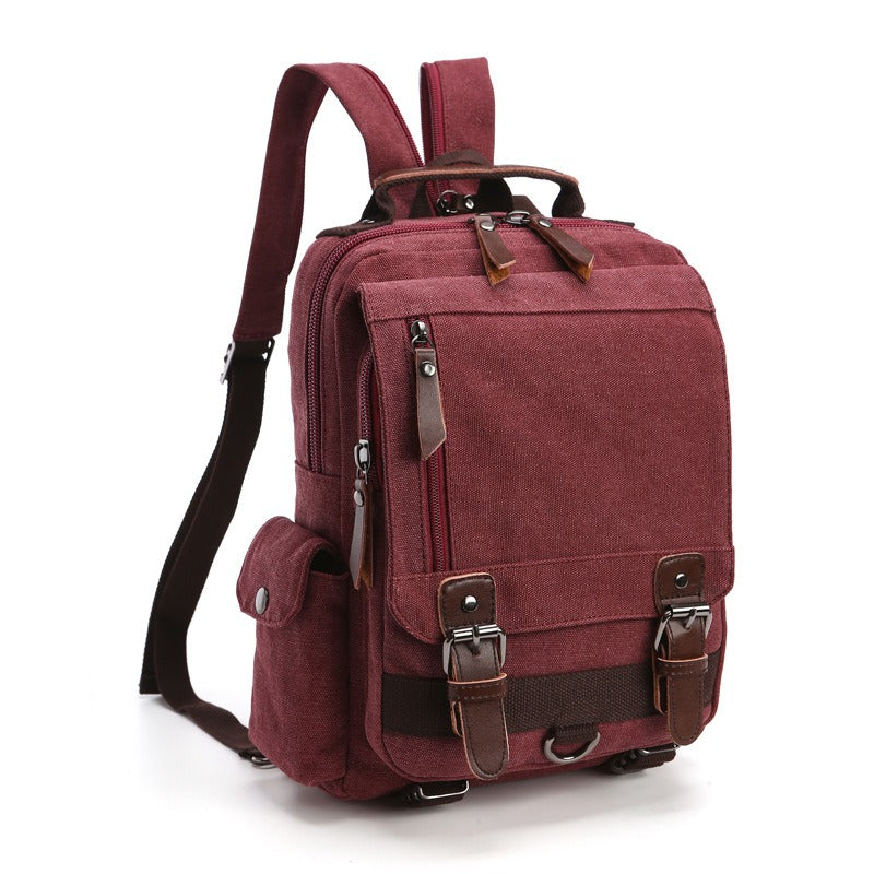Vintage Multi-Pocket Heavyweight Canvas Rucksack