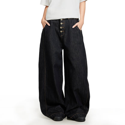 Vintage High-Waisted Wide Leg Barrel Denim Jeans