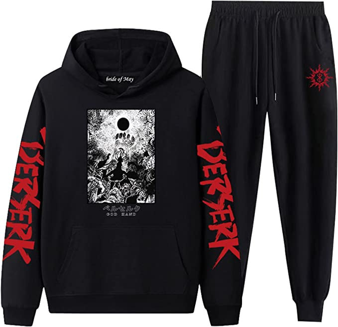 Guts Dark Swordsman Anime Graphic Hoodie & Sweatpants Set