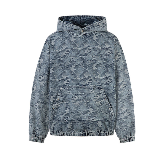 Vintage Acid-Washed Camo Heavyweight Hoodie
