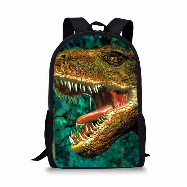 Kids 3D Graphic Dinosaur Orthopedic School Backpack