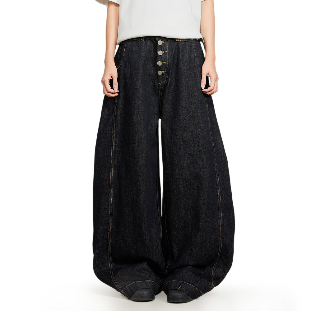 Vintage High-Waisted Wide Leg Barrel Denim Jeans