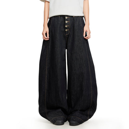 Vintage High-Waisted Wide Leg Barrel Denim Jeans