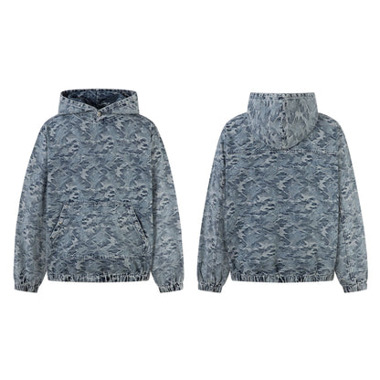 Vintage Acid-Washed Camo Heavyweight Hoodie