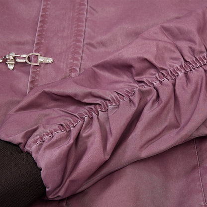 Vintage Washed Utility Flight Jacket with Buckles
