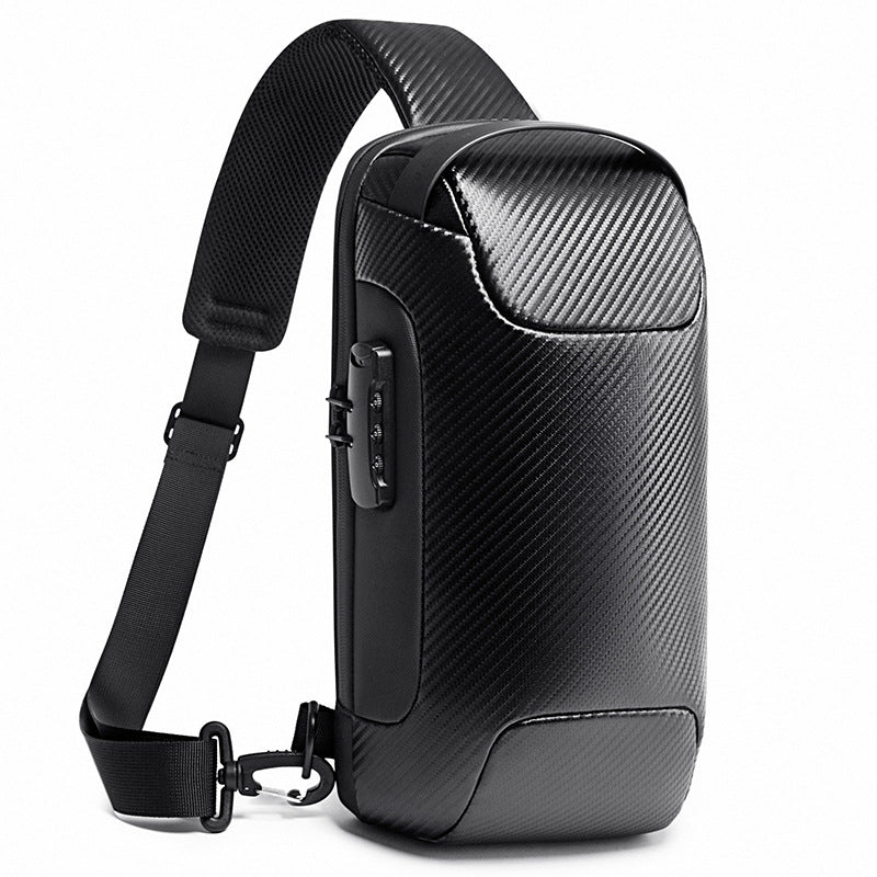 Anti-Theft Hard Shell Sling Bag with USB Port