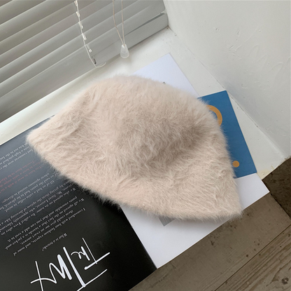 Fuzzy Plush Winter Bucket Hat