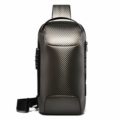 Anti-Theft Hard Shell Sling Bag with USB Port