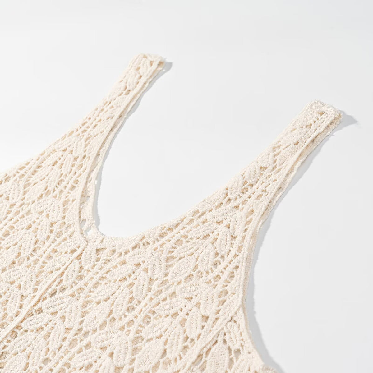 Crochet Embroidered V-Neck Tank Top