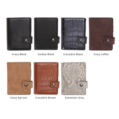 Sleek RFID Pop-Up Leather Card Wallet