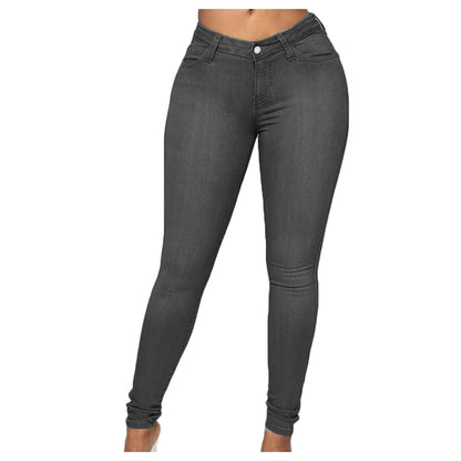 High-Waist Curve-Sculpting Stretch Denim Jeggings