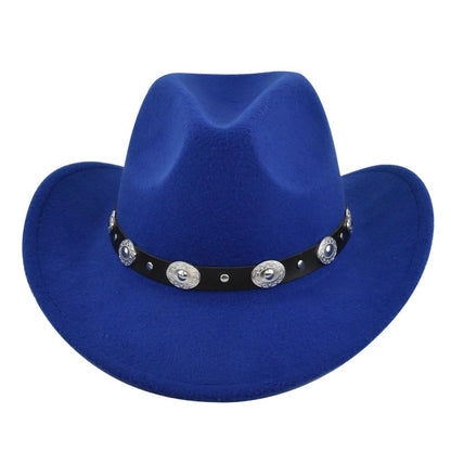 Vintage Studded Band Felt Cowboy Hat