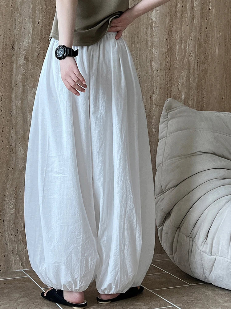 Yamamoto-Style Oversized Cotton Lantern Pants