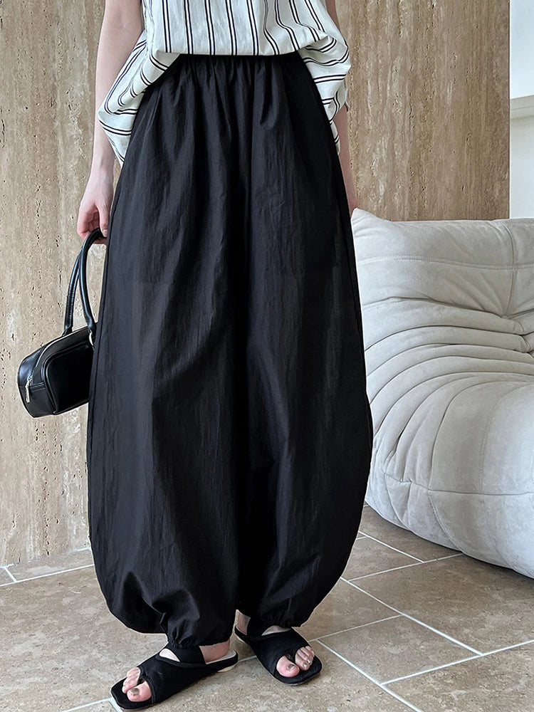 Yamamoto-Style Oversized Cotton Lantern Pants