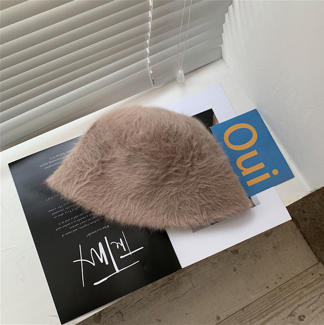 Fuzzy Plush Winter Bucket Hat