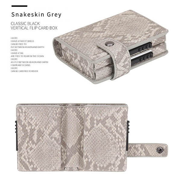 Sleek RFID Pop-Up Leather Card Wallet