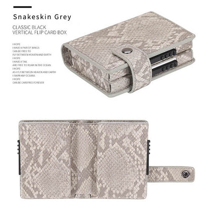 Sleek RFID Pop-Up Leather Card Wallet
