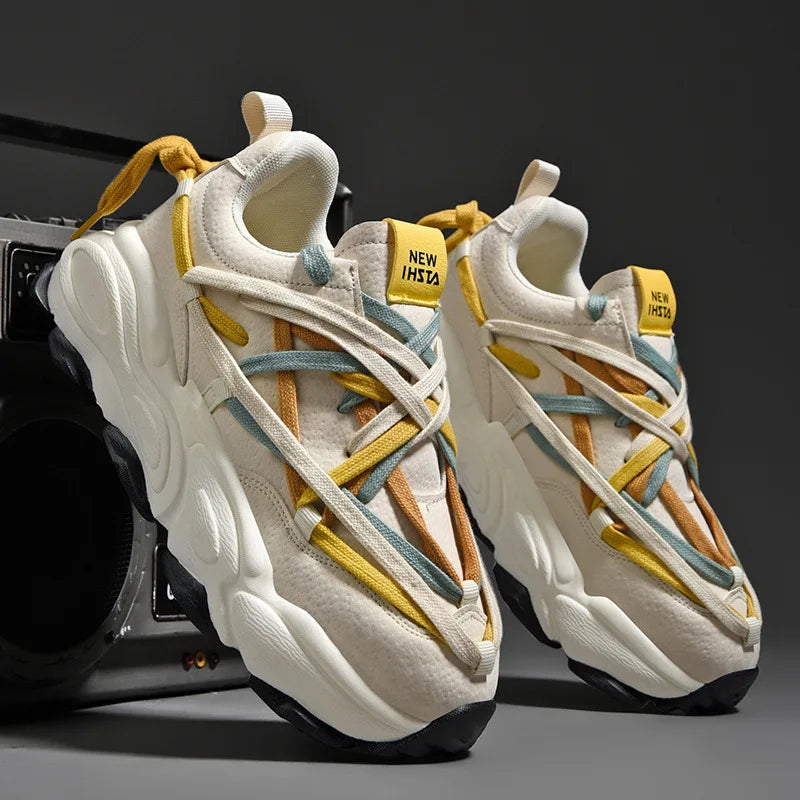 Streetwear Chunky Multicolored Laced Sneakers