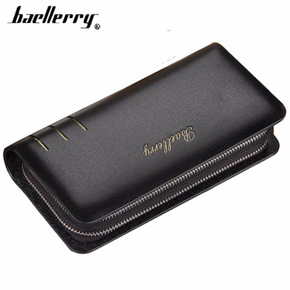 Executive Multi-Pocket Leather Phone Wallet Clutch