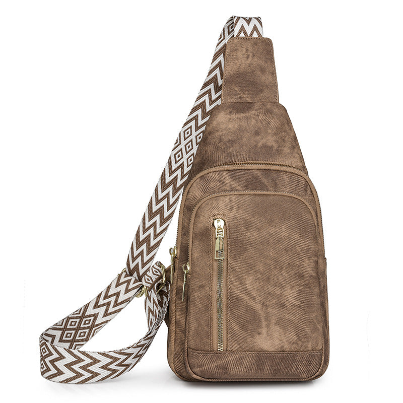 Vintage Soft PU Leather Guitar Strap Sling Bag
