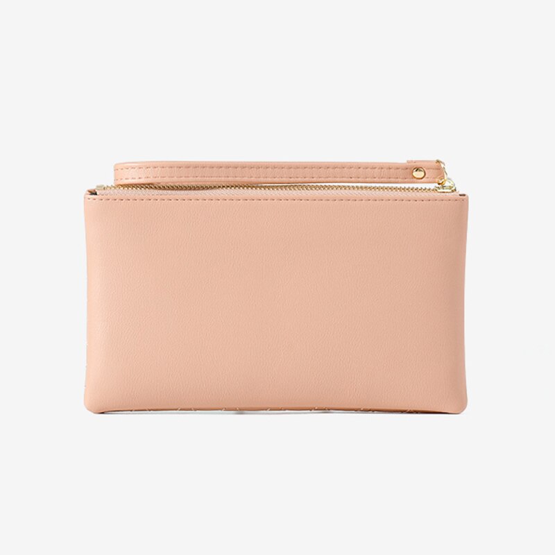 Rivet Studded Quilted PU Leather Wristlet Wallet