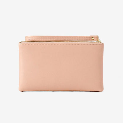 Rivet Studded Quilted PU Leather Wristlet Wallet