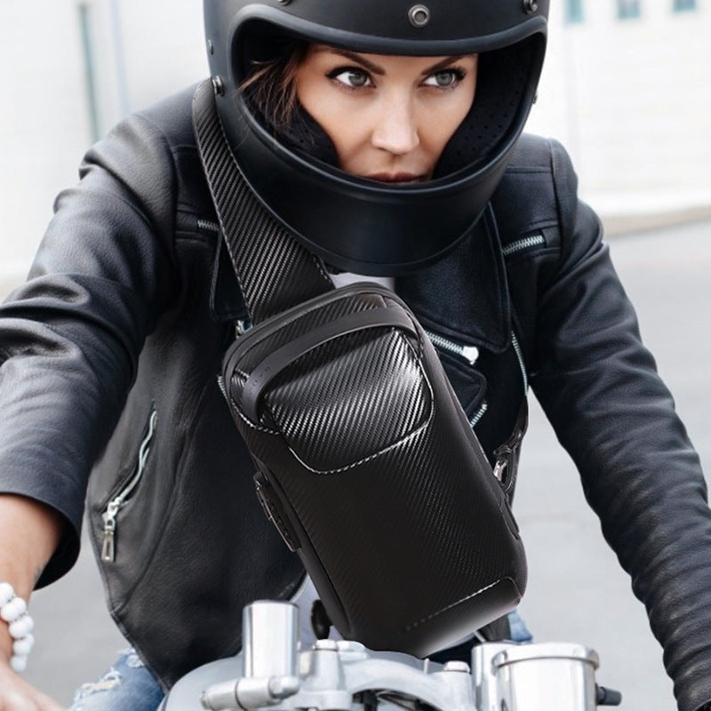 Anti-Theft Hard Shell Sling Bag with USB Port