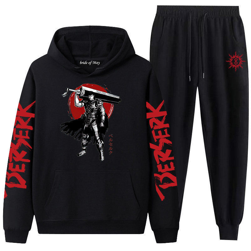 Guts Dark Swordsman Anime Graphic Hoodie & Sweatpants Set