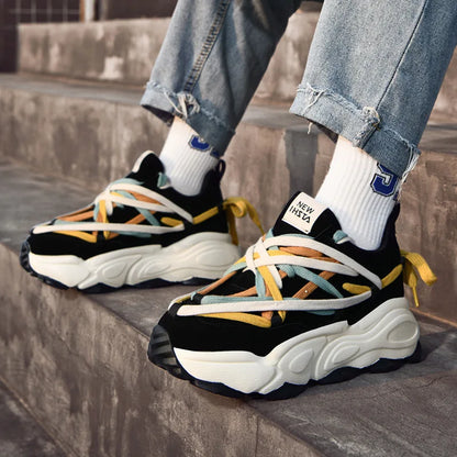 Streetwear Chunky Multicolored Laced Sneakers
