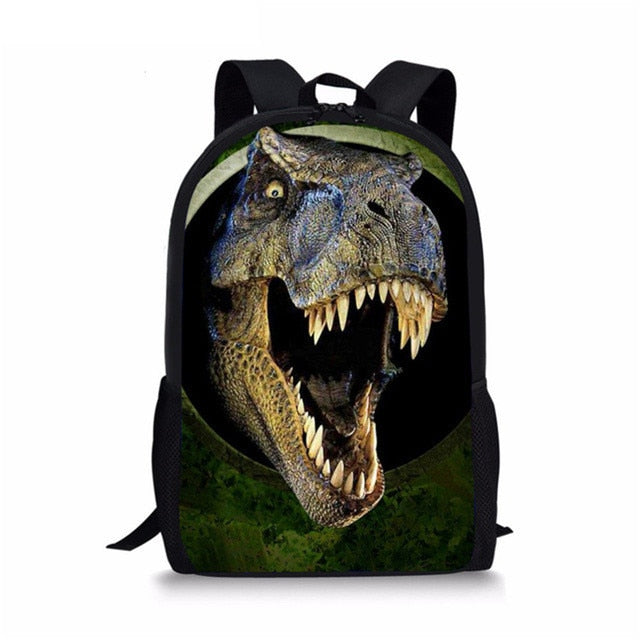 Kids 3D Graphic Dinosaur Orthopedic School Backpack