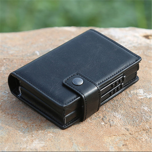 Sleek RFID Pop-Up Leather Card Wallet