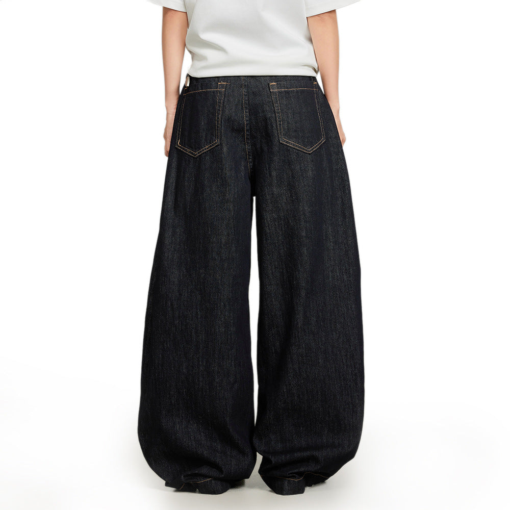 Vintage High-Waisted Wide Leg Barrel Denim Jeans