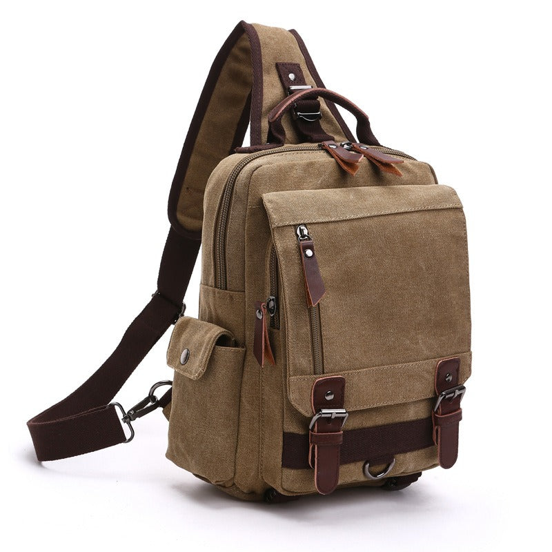 Vintage Multi-Pocket Heavyweight Canvas Rucksack