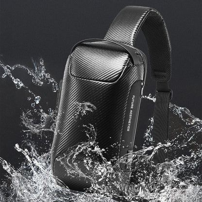 Anti-Theft Hard Shell Sling Bag with USB Port