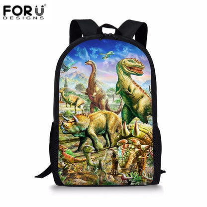 Kids 3D Graphic Dinosaur Orthopedic School Backpack