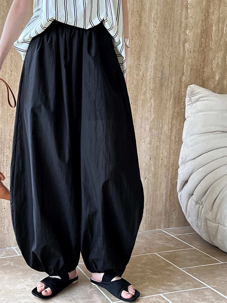 Yamamoto-Style Oversized Cotton Lantern Pants