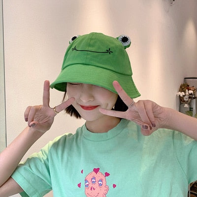 Cute Frog Eyes Foldable Bucket Hat