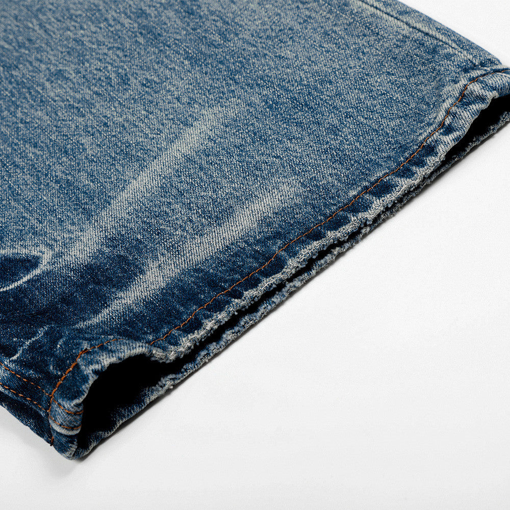 Vintage Acid Wash Relaxed Wide-Leg Jeans