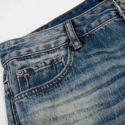 Vintage Acid Wash Relaxed Wide-Leg Jeans