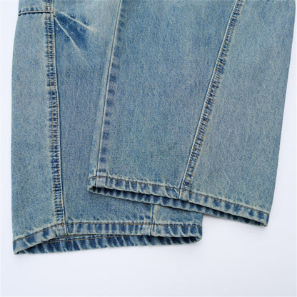 Vintage Loose-Fit Washed Denim Jeans