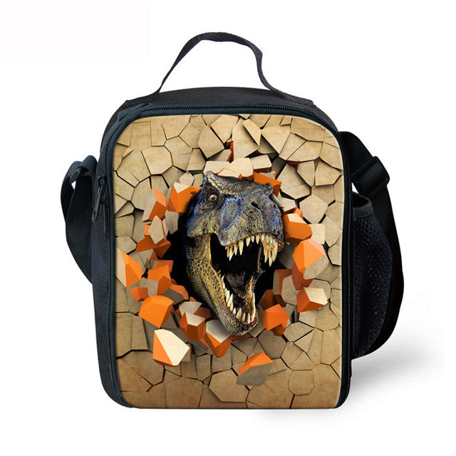 Kids 3D Graphic Dinosaur Orthopedic School Backpack