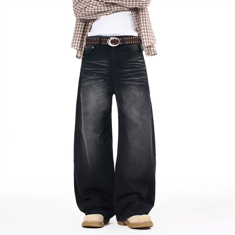 Vintage Baggy Wide-Leg Panelled Denim Jeans